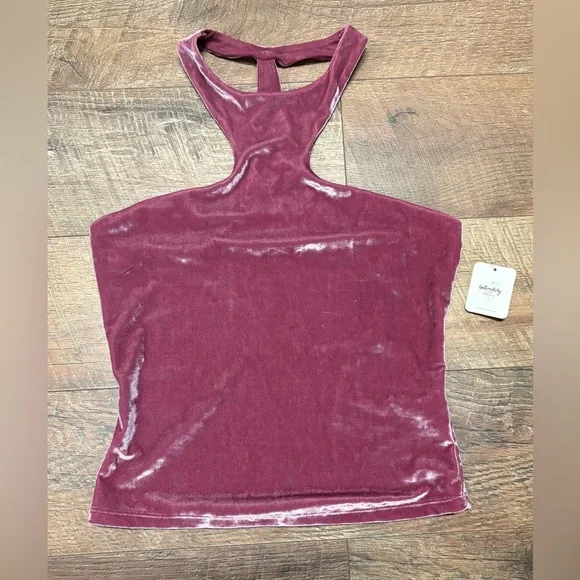 NWT Free People Intimately Lover Velour Top Size Small - Picture 2 of 6